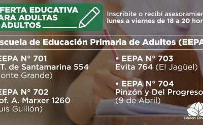 OFERTA EDUCATIVA PARA ADULTAS Y ADULTOS EN ESTEBAN ECHEVERRÍA