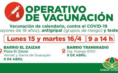 AVANZAN LOS OPERATIVOS GRATUITOS DE VACUNACIÓN