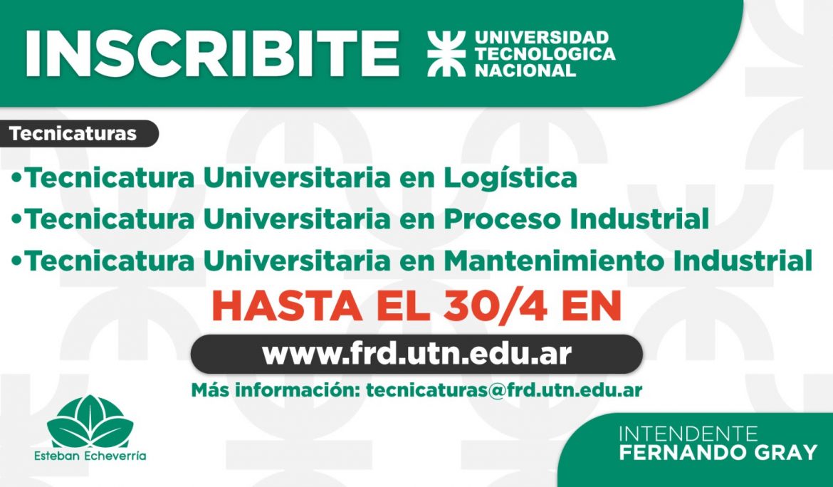 INSCRIPCIONES A LAS TECNICATURAS DE LA UTN