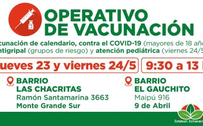 AVANZAN LOS OPERATIVOS GRATUITOS DE VACUNACIÓN EN EL DISTRITO