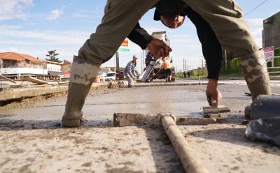 AVANZAN LOS TRABAJOS DE BACHEO EN HORMIGÓN EN EL DISTRITO