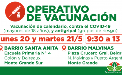 EL MUNICIPIO CONTINÚA CON LOS OPERATIVOS DE VACUNACIÓN EN EL DISTRITO