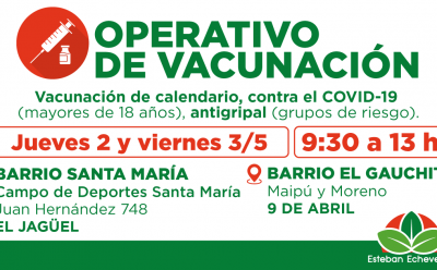 EL MUNICIPIO CONTINÚA CON LOS OPERATIVOS DE VACUNACIÓN EN EL DISTRITO