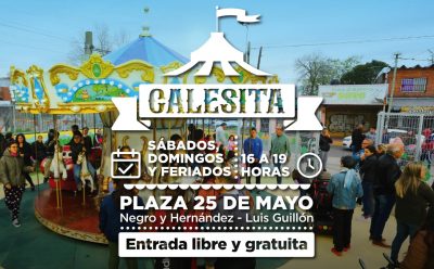 LA CALESITA DE LUIS GUILLÓN FUNCIONA SÁBADOS, DOMINGOS Y FERIADOS CON ENTRADA LIBRE Y GRATUITA 