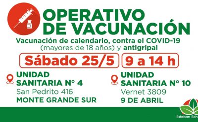 EL MUNICIPIO REALIZARÁ UN NUEVO OPERATIVO DE VACUNACIÓN EN EL DISTRITO