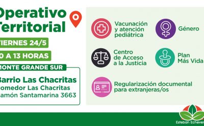 EL MUNICIPIO DE ESTEBAN ECHEVERRÍA REALIZARÁ UN OPERATIVO TERRITORIAL EN MONTE GRANDE SUR