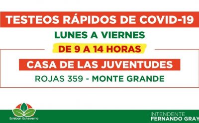 CONTINÚAN LOS TESTEOS DE COVID-19 EN ESTEBAN ECHEVERRÍA