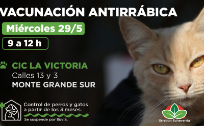 NUEVA JORNADA DE VACUNACIÓN ANTIRRÁBICA EN MONTE GRANDE SUR