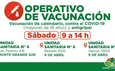 EL MUNICIPIO REALIZARÁ UN NUEVO OPERATIVO DE VACUNACIÓN EN EL DISTRITO