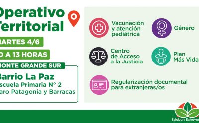 NUEVO OPERATIVO TERRITORIAL EN MONTE GRANDE SUR