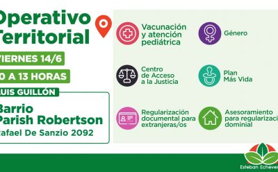 EL MUNICIPIO DE ESTEBAN ECHEVERRÍA REALIZARÁ UN NUEVO OPERATIVO TERRITORIAL EN LUIS GUILLÓN