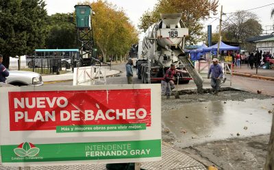 AVANZAN LOS TRABAJOS DE BACHEO EN HORMIGÓN EN EL DISTRITO 