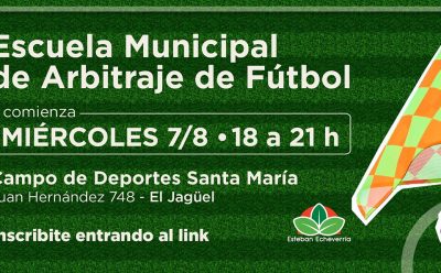 COMENZÓ LA INSCRIPCIÓN EN LA ESCUELA MUNICIPAL DE ARBITRAJE DE FÚTBOL
