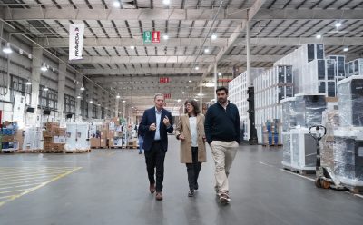 FERNANDO GRAY VISITÓ EL CENTRO DE DISTRIBUCIÓN DE FRÁVEGA EN ESTEBAN ECHEVERRÍA