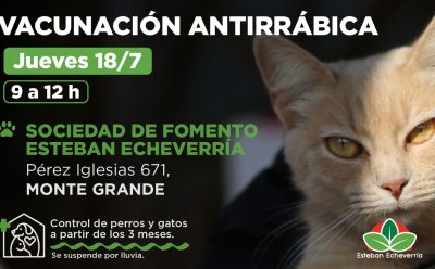 OPERATIVOS DE VACUNACIÓN ANTIRRÁBICA EN MONTE GRANDE