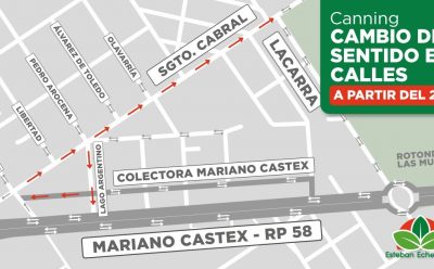 CAMBIO DE SENTIDO DE CIRCULACIÓN EN CALLES DE CANNING