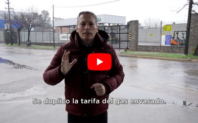 FERNANDO GRAY LE SOLICITÓ AL GOBIERNO NACIONAL QUE CONTROLE Y REGULE EL PRECIO DEL GAS ENVASADO