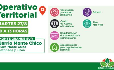 EL MUNICIPIO REALIZARÁ UN NUEVO OPERATIVO TERRITORIAL EN MONTE GRANDE SUR