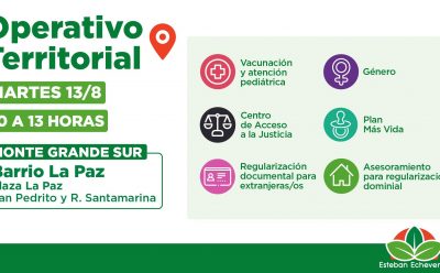 EL MUNICIPIO REALIZARÁ UN NUEVO OPERATIVO TERRITORIAL EN MONTE GRANDE SUR