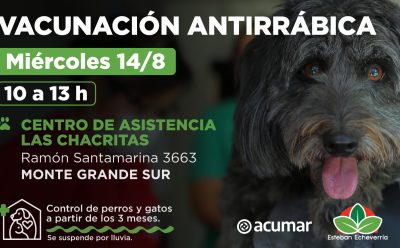 EL MUNICIPIO REALIZARÁ UN NUEVO OPERATIVO DE VACUNACIÓN ANTIRRÁBICA EN MONTE GRANDE SUR