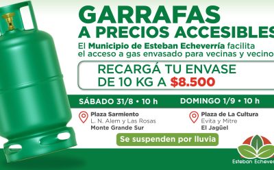 NUEVOS OPERATIVOS DE RECARGA DE GARRAFAS A PRECIOS ACCESIBLES EN EL JAGÜEL Y MONTE GRANDE SUR