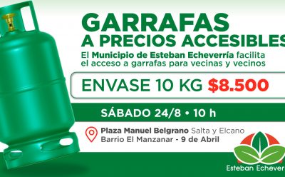 EL MUNICIPIO DE ESTEBAN ECHEVERRÍA ACERCA GARRAFAS A PRECIOS ACCESIBLES A LOS BARRIOS DEL DISTRITO