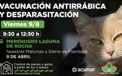 EL MUNICIPIO REALIZARÁ UN OPERATIVO DE VACUNACIÓN ANTIRRÁBICA Y DESPARASITACIÓN EN 9 DE ABRIL