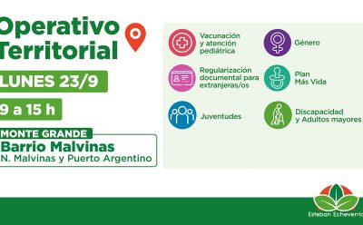 EL MUNICIPIO REALIZARÁ UN NUEVO OPERATIVO TERRITORIAL EN MONTE GRANDE