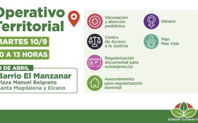 EL MUNICIPIO REALIZARÁ UN NUEVO OPERATIVO TERRITORIAL EN 9 DE ABRIL