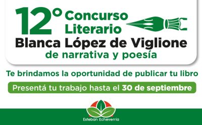 VECINAS Y VECINOS YA PUEDEN PARTICIPAR DEL 12° CONCURSO LITERARIO MUNICIPAL