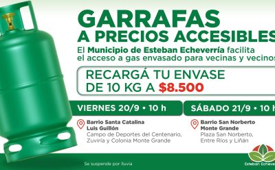 NUEVOS OPERATIVOS DE RECARGA DE GARRAFAS A PRECIOS ACCESIBLES EN LUIS GUILLÓN Y MONTE GRANDE