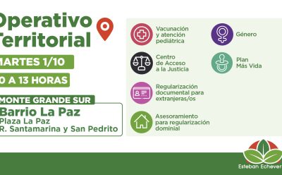 EL MUNICIPIO REALIZARÁ UN NUEVO OPERATIVO TERRITORIAL EN MONTE GRANDE SUR
