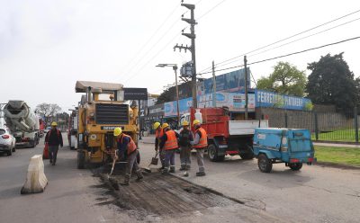 CANNING: EL MUNICIPIO REALIZÓ TRABAJOS DE BACHEO EN LA AVENIDA MARIANO CASTEX (RUTA 58)