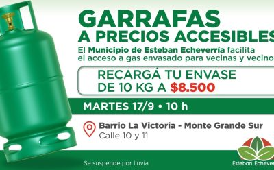 MONTE GRANDE SUR: RECARGA DE GARRAFAS A VALOR SOCIAL