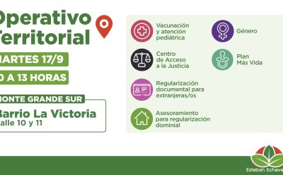EL MUNICIPIO REALIZARÁ UN NUEVO OPERATIVO TERRITORIAL EN MONTE GRANDE SUR