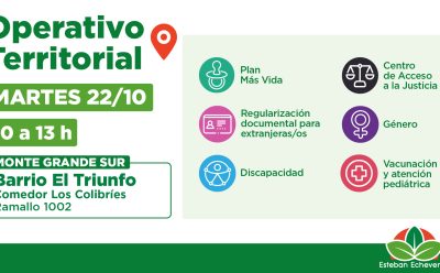 EL MUNICIPIO REALIZARÁ UN NUEVO OPERATIVO TERRITORIAL EN MONTE GRANDE SUR