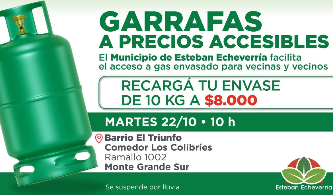EL MUNICIPIO AVANZA CON LOS OPERATIVOS DE RECARGA DE GARRAFAS A VALOR SOCIAL