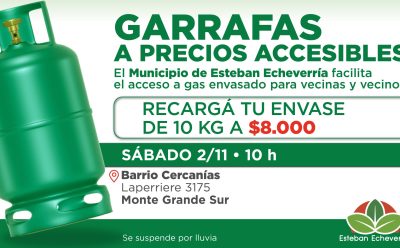 MONTE GRANDE SUR: NUEVO OPERATIVO DE RECARGA DE GARRAFAS A VALOR SOCIAL