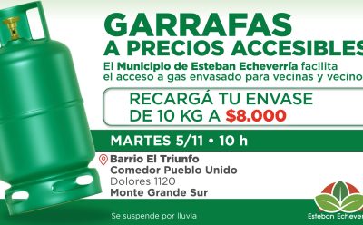 MONTE GRANDE SUR: NUEVO OPERATIVO DE RECARGA DE GARRAFAS A VALOR SOCIAL