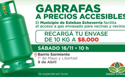 OPERATIVO DE RECARGA DE GARRAFAS A PRECIOS ACCESIBLES EN 9 DE ABRIL