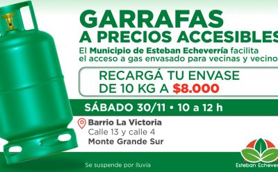 NUEVO OPERATIVO DE RECARGA DE GARRAFAS A VALOR SOCIAL EN MONTE GRANDE SUR