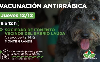 OPERATIVO DE VACUNACIÓN ANTIRRÁBICA EN MONTE GRANDE
