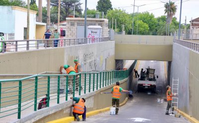 EL MUNICIPIO LLEVA ADELANTE OBRAS EN EL PASO BAJO NIVEL DE REBIZO-GENERAL PAZ