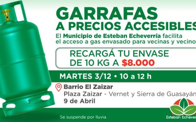 OPERATIVO DE RECARGA DE GARRAFAS A PRECIOS ACCESIBLES EN 9 DE ABRIL