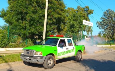 CONTINÚAN LAS TAREAS DE FUMIGACIÓN EN EL DISTRITO