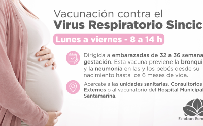 EL MUNICIPIO LLEVA ADELANTE LA APLICACIÓN DE LA VACUNA CONTRA EL VIRUS RESPIRATORIO SINCICIAL PARA EMBARAZADAS