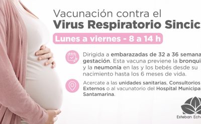 EL MUNICIPIO LLEVA ADELANTE LA APLICACIÓN DE LA VACUNA CONTRA EL VIRUS RESPIRATORIO SINCICIAL PARA EMBARAZADAS