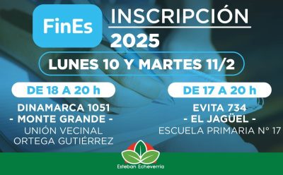 EL MUNICIPIO AVANZA CON LA INSCRIPCIÓN AL PLAN FINES 2025
