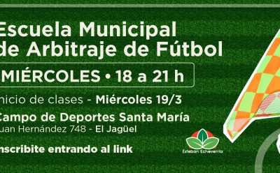 CONTINÚA LA INSCRIPCIÓN EN LA ESCUELA MUNICIPAL DE ARBITRAJE DE FÚTBOL