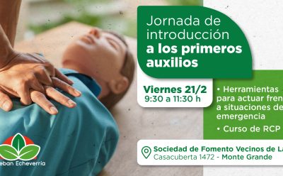 MONTE GRANDE: JORNADA DE INTRODUCCIÓN A LOS PRIMEROS AUXILIOS